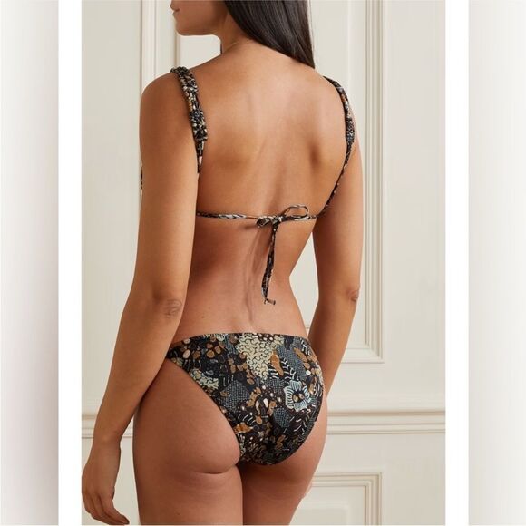 ULLA JOHNSON Catalina Bikini Porto Braided Printed Briefs Size Large NWT - Picture 4 of 7